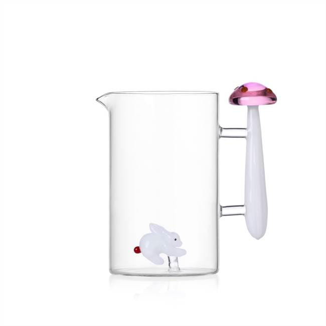 [PREORDER] Ichendorf Milano Alice Jug White Rabbit & Pink Mushroom